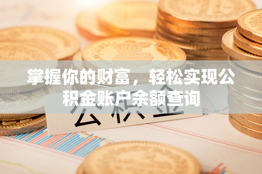 新建掌握你的财富，轻松实现公积金账户余额查询