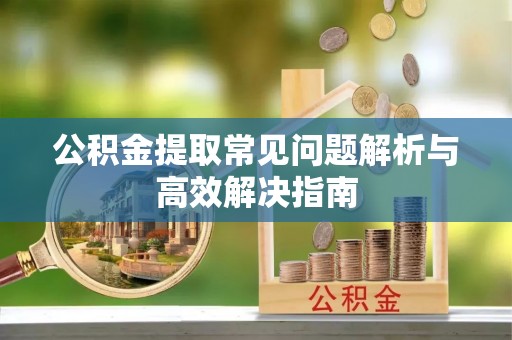 新建公积金提取常见问题解析与高效解决指南