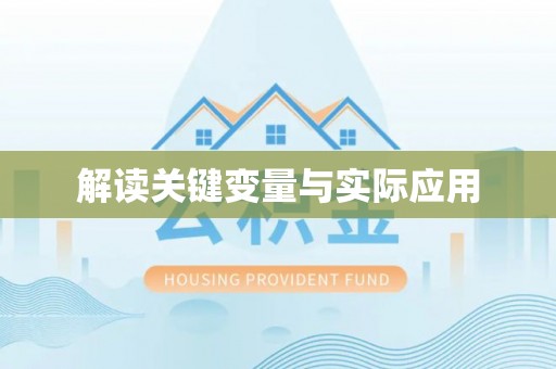 新建解读关键变量与实际应用
