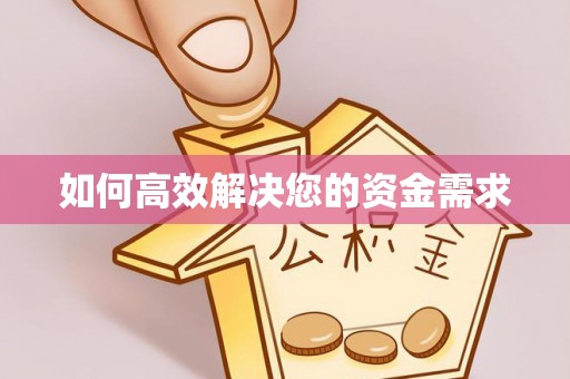 新建如何高效解决您的资金需求