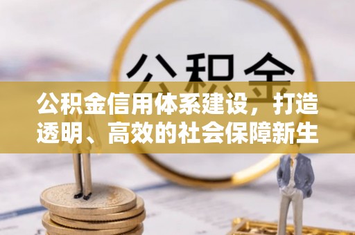 新建公积金信用体系建设，打造透明、高效的社会保障新生态