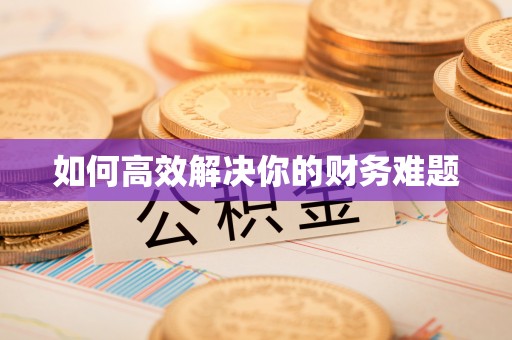 新建如何高效解决你的财务难题