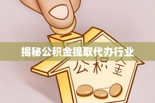 新建揭秘公积金提取代办行业
