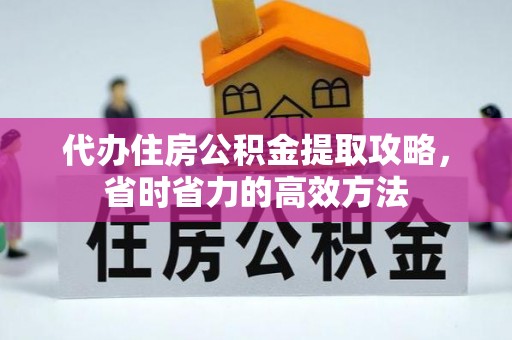 新建代办住房公积金提取攻略，省时省力的高效方法