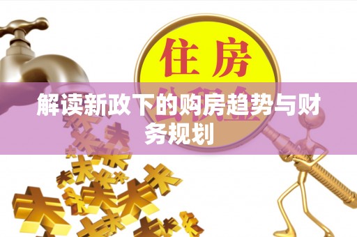 新建解读新政下的购房趋势与财务规划