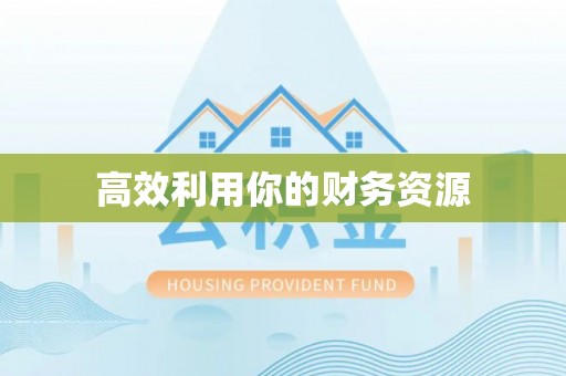 新建高效利用你的财务资源